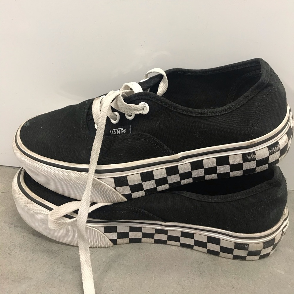 Checker Vans sneakers black and white